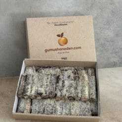 Glutensiz şekersiz Hindistan cevizli kalem sarma, doğal ve katkısız sağlıklı atıştırmalık